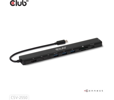 Club 3D 10-1 Portable Dock USB Type-C® 10Gbps to HDMI™ 8K30Hz PD3.1 Max.140Watt