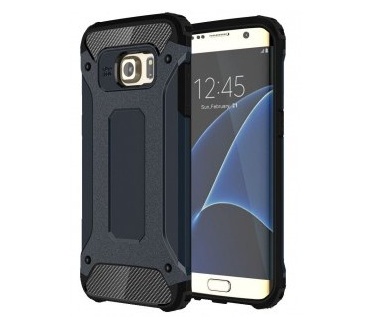 qMust Samsung Galaxy S7 edge Armor Hybrid Case - Dark Blue