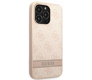 Guess 4G Printed Stripe Back Case iPhone 13 Pro Max (6.7") Roze Roze