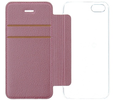 Guess IriDescent Book Case voor Apple iPhone 5/5S/SE - Roségoud Rosé Goud
