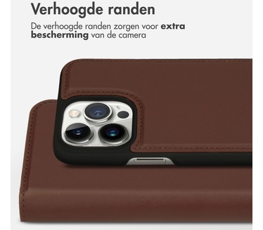Accezz Premium Leather 2 in 1 Wallet Bookcase iPhone 14 Pro Max - Bruin