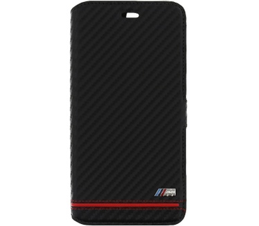 BMW M Book Case Carbon Effect voor Apple iPhone 7 Plus (5.5") - Zwart Zwart