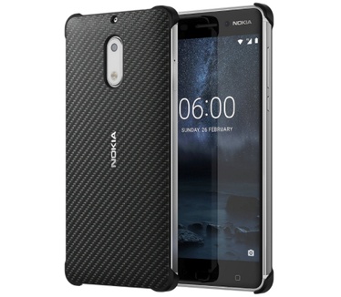 Nokia 6 Carbon Fibre Design Case  Zwart