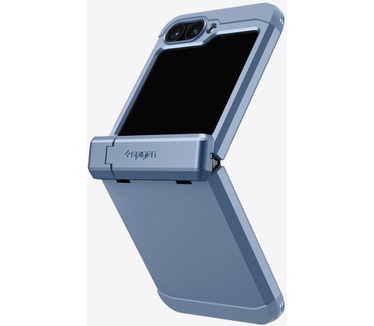 Spigen Tough Armor - Samsung Galaxy Z Flip 6 - Back Cover met Kickstand (Galaxy Z Flip 6) Blauw