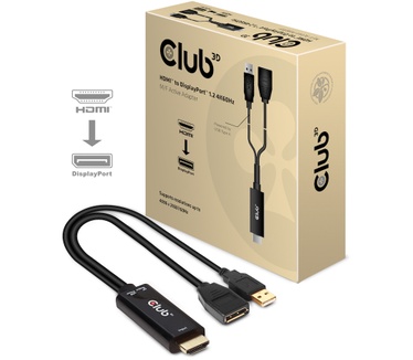 Club 3D HDMI to DisplayPort 4K60Hz M/F Active Adapter Zwart