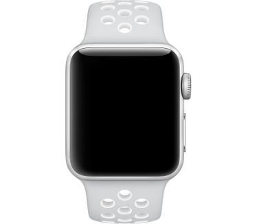 Apple Platina/wit sportbandje van Nike (38 mm)