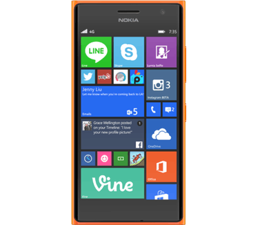 Nokia Lumia 735 Grafiet, Groen, Oranje, Wit