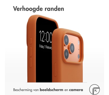 Accezz Liquid Silicone Backcover met MagSafe voor de Apple iPhone 18 Pro Max / 17 Pro Max - Oranje