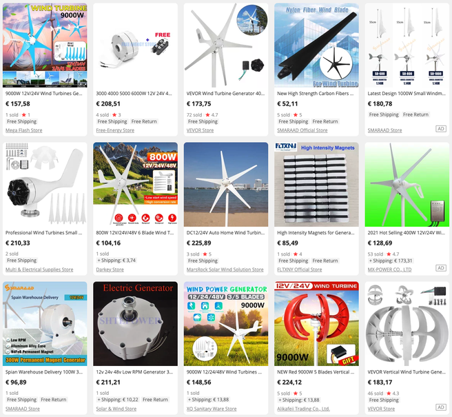 Windmolens op Aliexpress