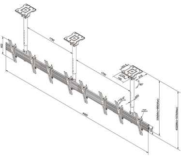 Newstar menuboard plafondsteun