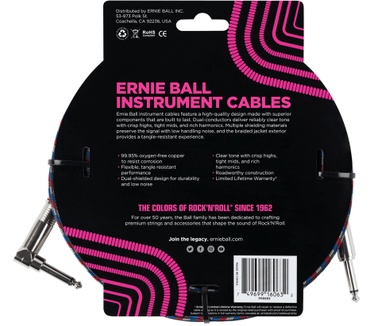Ernie Ball P06063 Blauw, Rood, Wit, Zwart