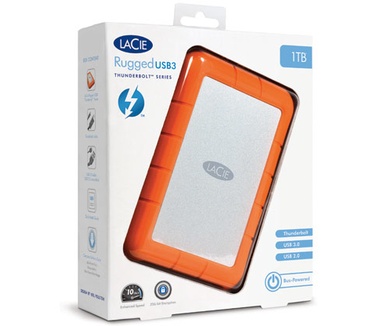 LaCie Rugged Thunderbolt en USB 3.0 1TB Oranje