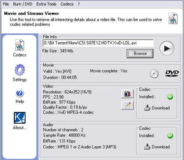 VideoInspector 1.10.1.108 screenshot