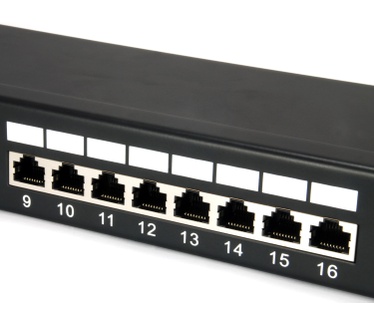 Equip 24-Port Cat.5e Shielded Patch Panel, Black