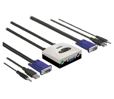 Sweex 2 Port Compact KVM Switch + USB + Audio