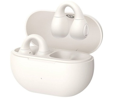 Baseus Bass 15 Clip -Open-Ear Oordopjes Draadloze Hoofdtelefoon met Oplaadetui,Sport koptelefoon – Sport oordopjes -Clip On Oordopjes -Wit