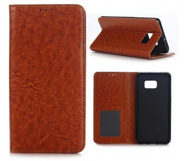 Kees Portemonnee Hoesje Samsung Galaxy S6 Edge Plus - Bruin