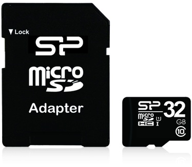 Silicon Power microSDHC Class 10 32GB + SD-adapter