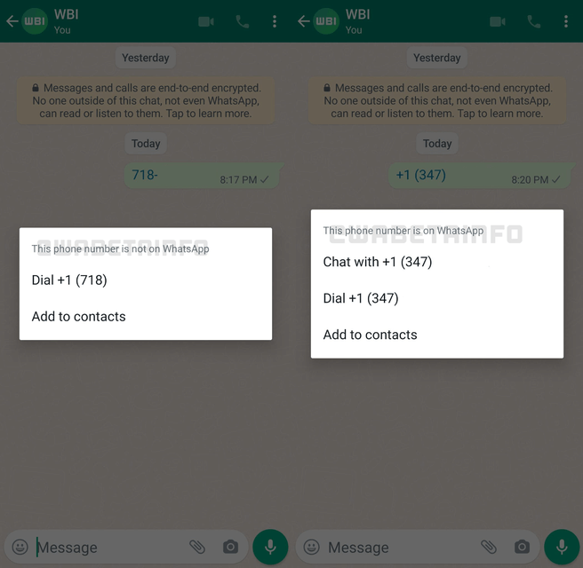 WhatsApp-functie laat gebruikers chatten zonder telefoonnummer op te slaan