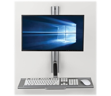 Tripp-Lite Single-Display Sit-Stand Wall-Mount Workstation with Thin-Client Mount