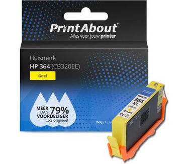 PrintAbout Huismerk HP 364 (CB320EE) Inktcartridge Geel