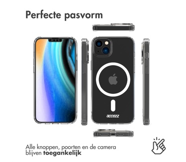 Accezz Clear Backcover met MagSafe iPhone 14 Plus - Transparant