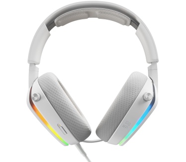 Glorious Glorious GHS Eternal RGB - Stereo RGB headset voor pc, PS5, PS4, Switch - Custom-tuned, gekantelde drivers, verstelbare, kristalheldere, afneembare mic, USB-C - Duurzaam, dag/nacht comfort - Wit