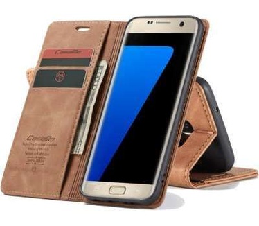 Caseme Samsung Galaxy S7 Edge Retro Wallet Case - Bruin